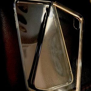 iPhone XR case one is clear the other is clear with black around the sides